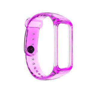 For Samsung Galaxy Fit2 SM-R220 TPU Integrated Watch Band(Transparent Purple)