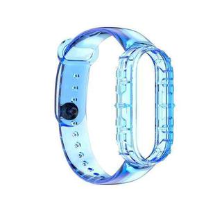 For Xiaomi Mi 6 & 5 / Amazfit Band 5 Universal TPU Integrated Watch Band(Transparent Blue)