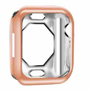 Shockproof TPU Electroplate Protective Case For Apple Watch Series 8 / 7 41mm(Rose Gold)
