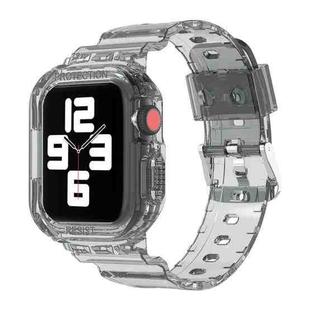 Glacier Transparent TPU Integrated Watch Band Watch Band For Apple Watch Series 7 41mm(Transparent Grey)