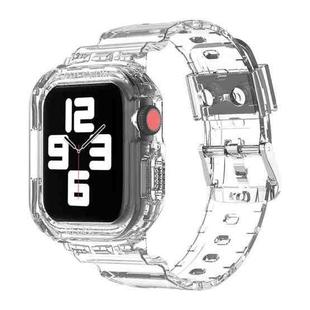 Glacier Transparent TPU Integrated Watch Band Watch Band For Apple Watch Series 7 41mm(Transparent)