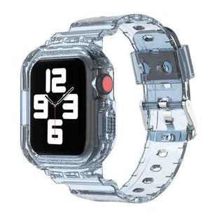 Glacier Transparent TPU Integrated Watch Band Watch Band For Apple Watch Series 7 41mm(Transparent Blue)