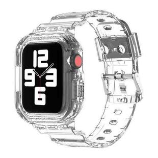 Glacier Transparent TPU Integrated Watch Band Watch Band For Apple Watch Series 7 45mm(Transparent)