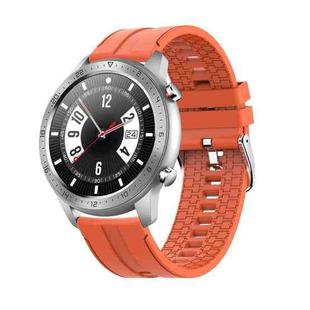 MX13 1.3 inch IPS Touch Screen IP68 Waterproof Smart Watch, Support Sleep Monitoring / Heart Rate Monitoring / Bluetooth Earphone Play Music / Bluetooth Call, Style: Silicone Strap(Orange)