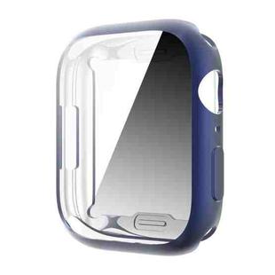 Shockproof TPU All-inclusive Electroplate Protective Case For Apple Watch Series 8 / 7 45mm(Navy Blue)