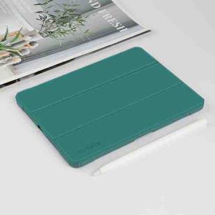 For iPad mini 6 Mutural Pinyue Series Horizontal Flip Tablet Case with Holder & Pen Slot & Sleep / Wake-up Function(Dark Green)