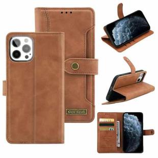 Copper Buckle Horizontal Flip Leather Phone Case with Holder & Card Slots & Wallet For iPhone 11 Pro Max(Brown)