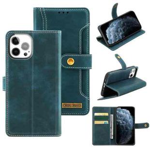 Copper Buckle Horizontal Flip Leather Phone Case with Holder & Card Slots & Wallet For iPhone 11 Pro(Green)