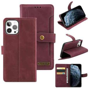 Copper Buckle Horizontal Flip Leather Phone Case with Holder & Card Slots & Wallet For iPhone 11 Pro(Maroon)