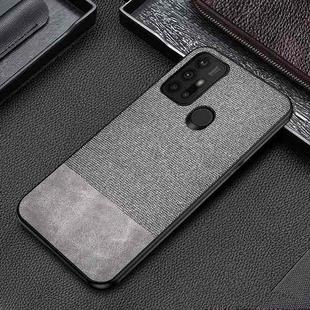 For Motorola Moto G30 Shockproof Splicing PU + Cloth Protective Case(Grey)