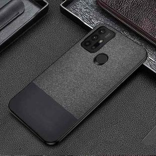 For Motorola Moto G30 Shockproof Splicing PU + Cloth Protective Case(Black)