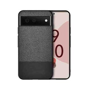 For Google Pixel 6 Shockproof Splicing PU + Cloth Protective Case(Black)