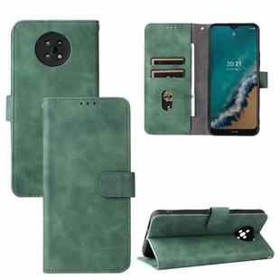 For Nokia G50 Solid Color Skin Feel Magnetic Buckle Horizontal Flip Calf Texture PU Phone Case(Green)