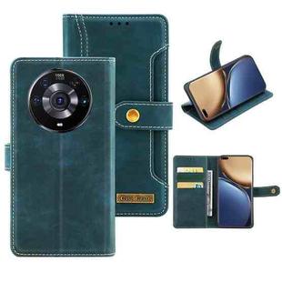 For Honor Magic3 Pro Copper Buckle Horizontal Flip Leather Phone Case with Holder & Card Slots & Wallet(Green)