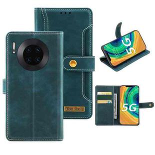 For Huawei Mate 30 Copper Buckle Horizontal Flip Leather Phone Case with Holder & Card Slots & Wallet(Green)