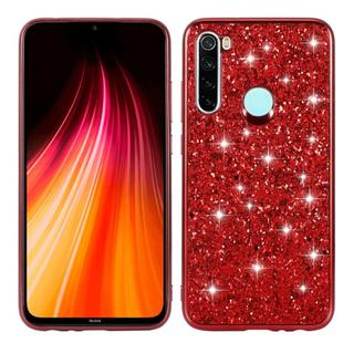 For Xiaomi Redmi Note 8 Glittery Powder Shockproof TPU Case(Red)