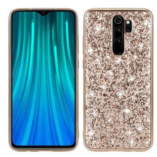 For Xiaomi Redmi Note 8 Pro Glittery Powder Shockproof TPU Case(Gold)