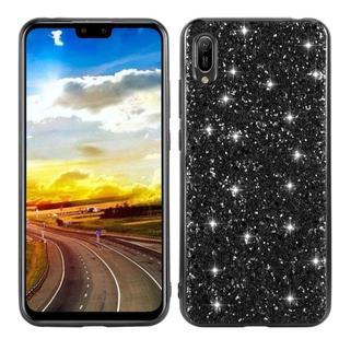 For Huawei Y6 Pro / Enjoy 9e Glittery Powder Shockproof TPU Case(Black)