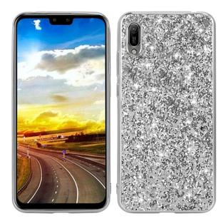 For Huawei Y6 Pro / Enjoy 9e Glittery Powder Shockproof TPU Case(Silver)