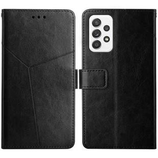 For Samsung Galaxy A32 4G Y Stitching Horizontal Flip Leather Case with Holder & Card Slots & Wallet & Photo Frame(Black)
