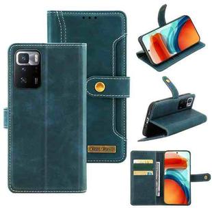 For Xiaomi Redmi Note 10 Pro 5G / Poco X3 GT Copper Buckle Flip Leather Phone Case(Green)