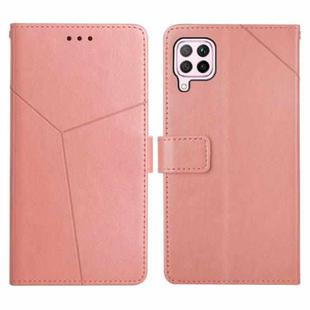 For Huawei P40 Lite Y Stitching Horizontal Flip Leather Phone Case with Holder & Card Slots & Wallet & Photo Frame(Rose Gold)