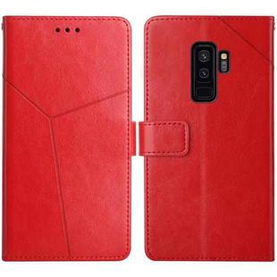 For Samsung Galaxy S9+ Y Stitching Horizontal Flip Leather Case with Holder & Card Slots & Wallet & Photo Frame(Red)