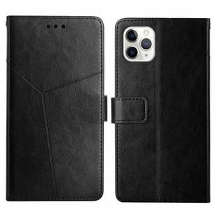 For iPhone 11 Pro Y Stitching Horizontal Flip Leather Phone Case with Holder & Card Slots & Wallet & Photo Frame (Black)