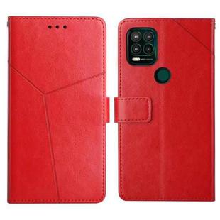 For Motorola Moto G Stylus 5G Y Stitching Horizontal Flip Leather Phone Case with Holder & Card Slots & Wallet & Photo Frame(Red)