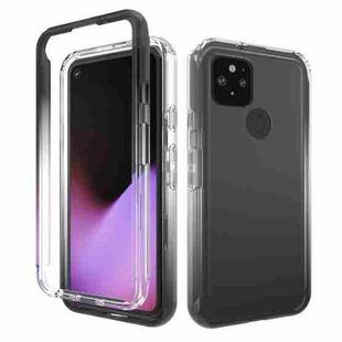 For Google Pixel 5 High Transparency Two-color Gradient PC + TPU Phone Protective Case(Black)