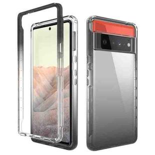For Google Pixel 6 Pro High Transparency Two-color Gradient PC + TPU Phone Protective Case(Black)