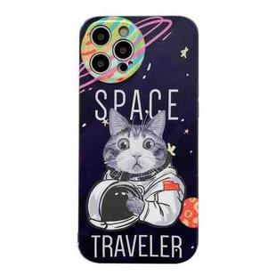 Space Cat IMD TPU Shockproof Phone Case For iPhone 11(Black)