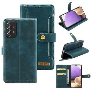 For Samsung Galaxy A32 5G Copper Buckle Horizontal Flip Leather Phone Case with Holder & Card Slots & Wallet(Green)