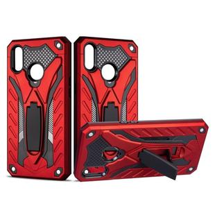 For OPPO Realme 3 Shockproof TPU + PC Protective Case with Holder(Red)