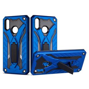 For OPPO Realme 3 Shockproof TPU + PC Protective Case with Holder(Blue)