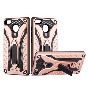 For OPPO Realme 3 Pro Shockproof TPU + PC Protective Case with Holder(Rose Gold)