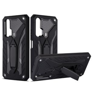 For Huawei Honor 20 Pro Shockproof TPU + PC Protective Case with Holder(Black)