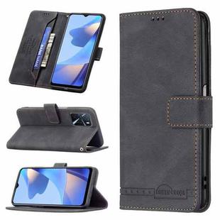 For OPPO A16/ A16s/ A54s/ A55 5G/ A53s 5G Magnetic Clasp RFID Blocking Anti-Theft Leather Case with Holder & Card Slots & Wallet(Black)