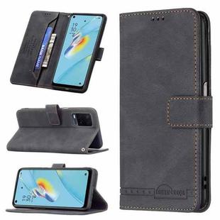 For OPPO A54 4G Magnetic Clasp RFID Blocking Anti-Theft Leather Case with Holder & Card Slots & Wallet(Black)