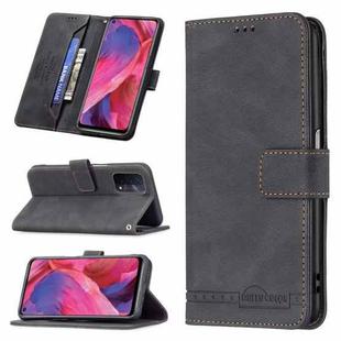 For OPPO A74 5G / A93 5G / A54 5G Magnetic Clasp RFID Blocking Anti-Theft Leather Case with Holder & Card Slots & Wallet(Black)