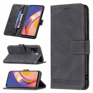 For OPPO A94 4G / Reno5 F / F19 Pro Magnetic Clasp RFID Blocking Anti-Theft Leather Case with Holder & Card Slots & Wallet(Black)