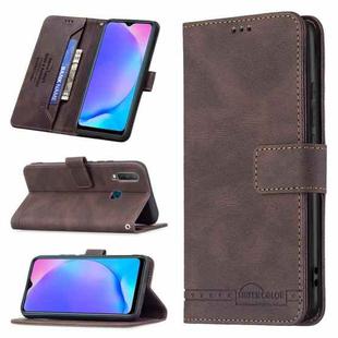 For vivo Y11 / Y15 / Y12 / Y17 Magnetic Clasp RFID Blocking Anti-Theft Leather Case with Holder & Card Slots & Wallet(Brown)