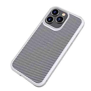 mocolo K01 Carbon Fiber TPU + PC Shockproof Phone Case For iPhone 13 mini(White)
