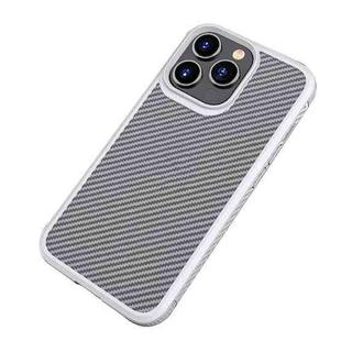 mocolo K01 Carbon Fiber TPU + PC Shockproof Phone Case For iPhone 13(White)