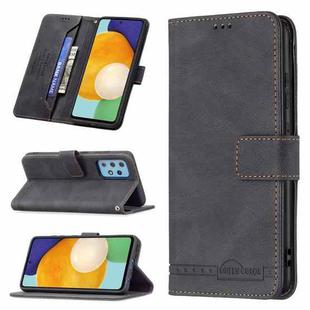 For Samsung Galaxy A52 Magnetic Clasp RFID Blocking Anti-Theft Leather Case with Holder & Card Slots & Wallet(Black)