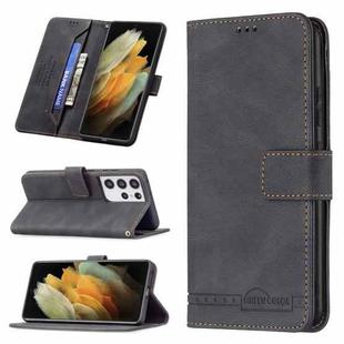 For Samsung Galaxy S21 Ultra 5G Magnetic Clasp RFID Blocking Anti-Theft Leather Case with Holder & Card Slots & Wallet(Black)