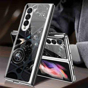 For Samsung Galaxy Z Fold3 5G GKK Electroplating Painted Tempered Glass Phone Case(Mechanic)