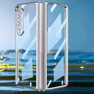 For Samsung Galaxy Z Fold3 5G GKK Integrated Electroplating + Glass Full Coverage Phone Case(Silver)