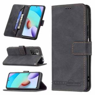 For Xiaomi Redmi 10 Magnetic Clasp RFID Blocking Anti-Theft Leather Case with Holder & Card Slots & Wallet(Black)