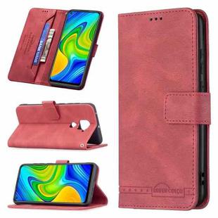 For Xiaomi Redmi Note 9 / 10X 4G Magnetic Clasp RFID Blocking Anti-Theft Leather Case with Holder & Card Slots & Wallet(Red)